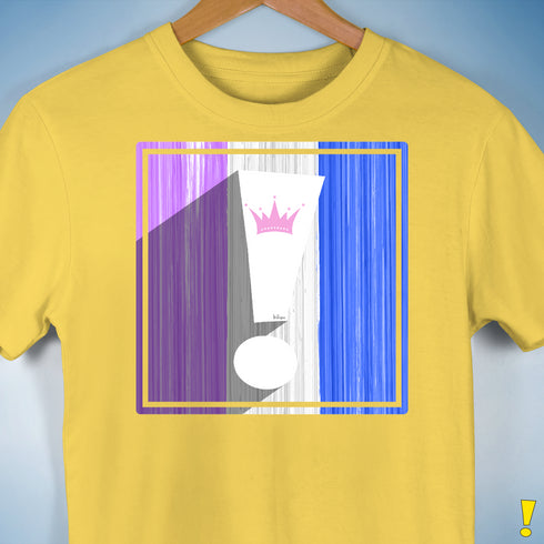 Drag Pride Flag Exclamation Point Premium Unisex T-Shirt - Yellow